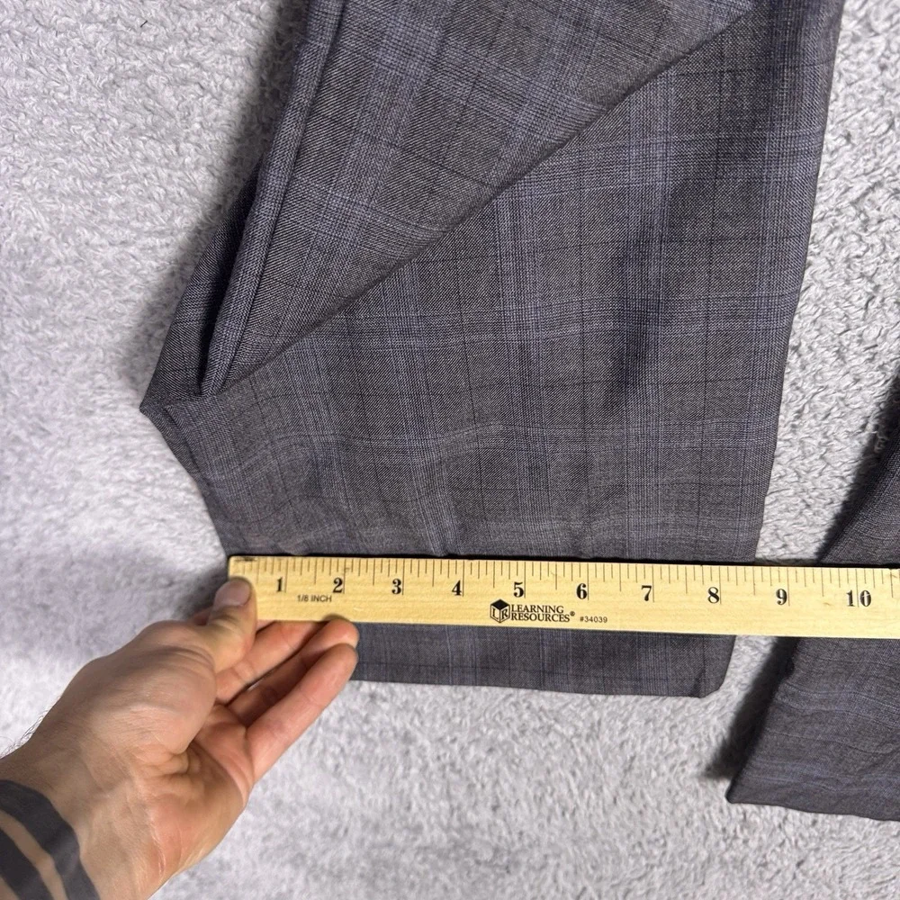 Jos A Bank Reserve Suit Mens 44R 38 Reda 1865 Wool Windowpane 2 Piece Set